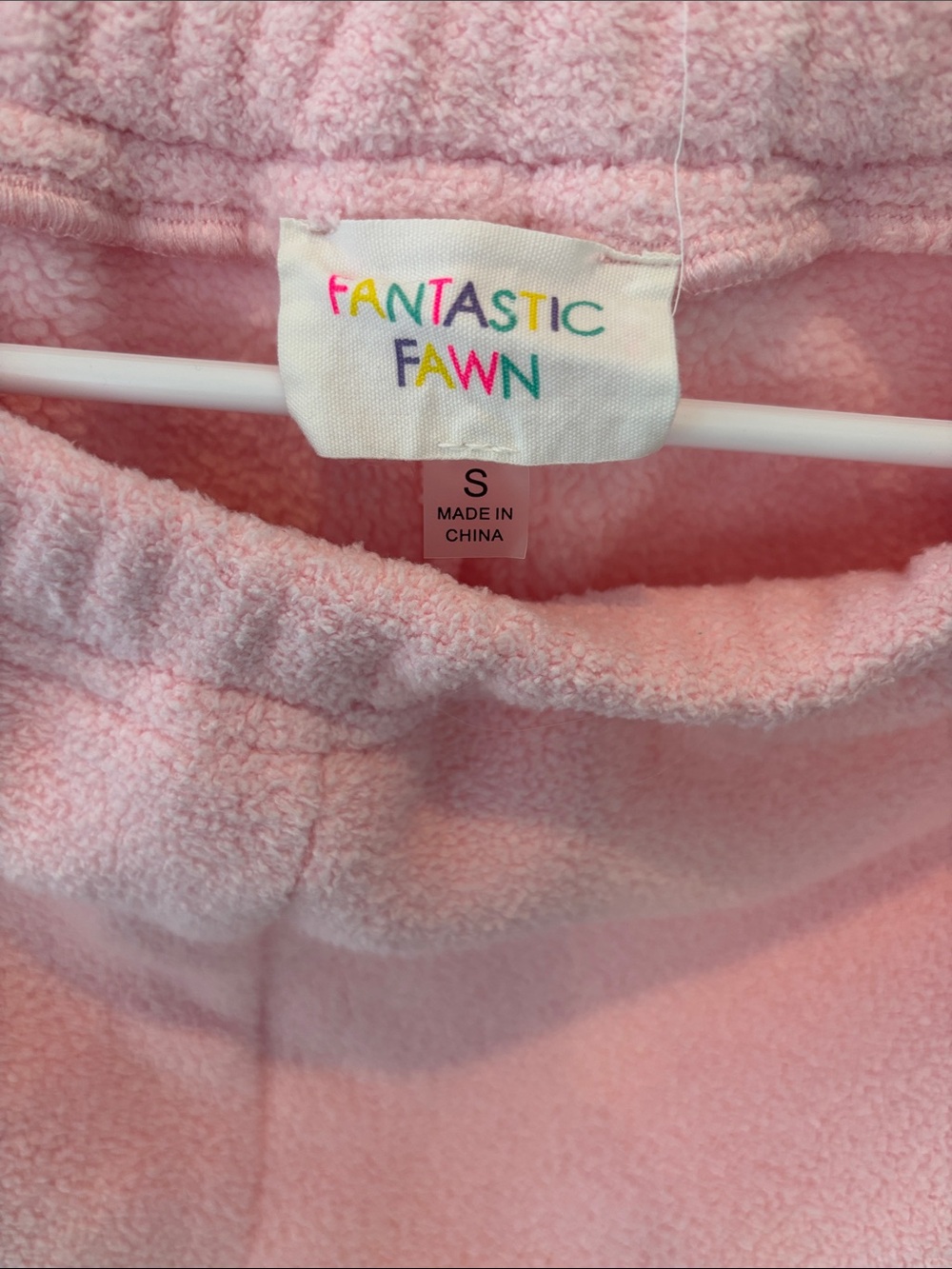 Pink Fleece Bottoms with Christmas Tree Embroidery-Firm - Picture 3 of 4